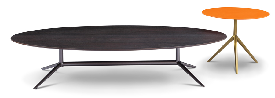 椭圆形茶几+圆边几